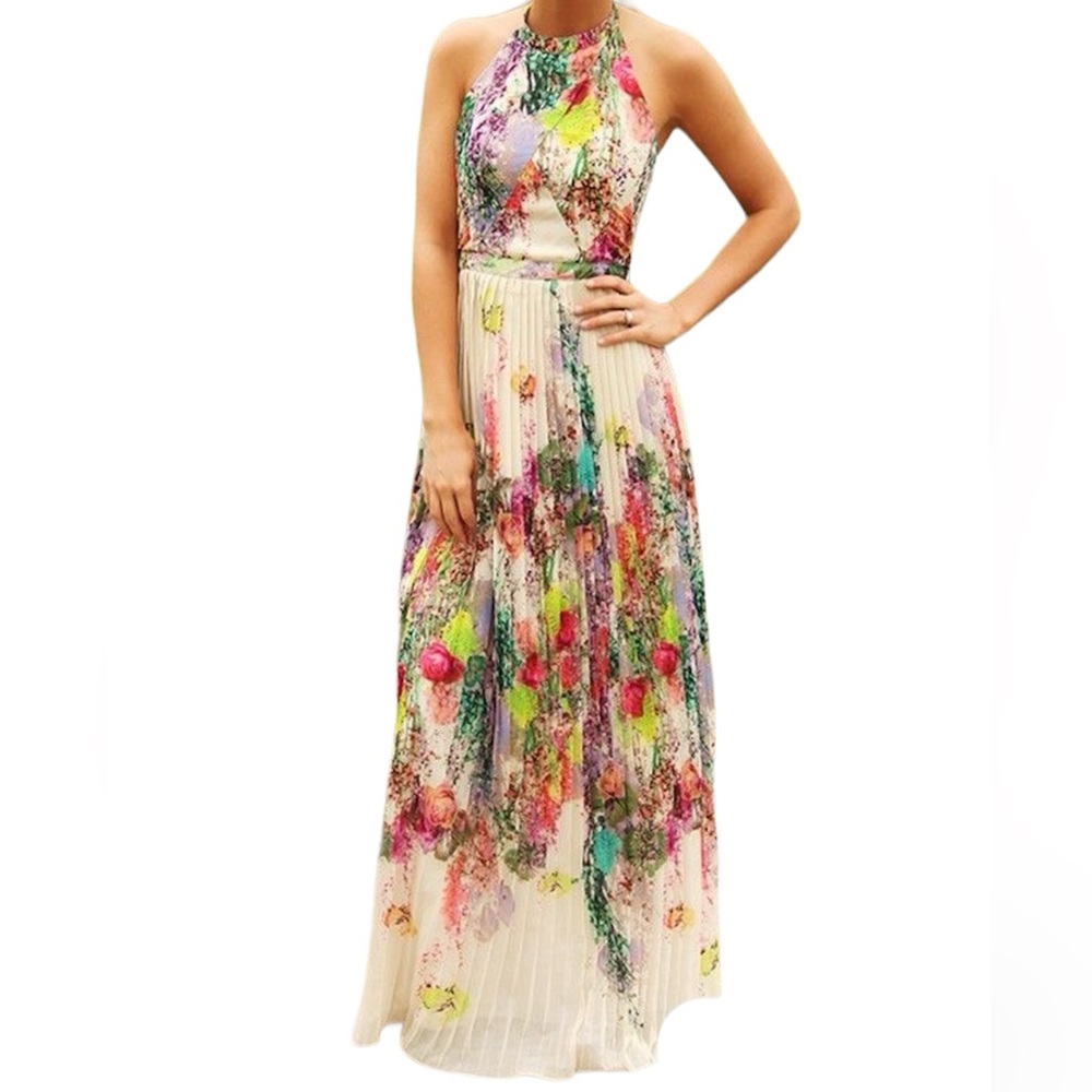 Beulah Floral Maxi Dress - Multicolor